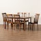 Baxton Studio Erion Modern and Contemporary Walnut Brown Finished Wood 7-Piece Dining Set 184-11427-10520-Zoro - alternate 8